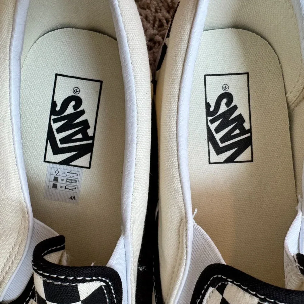 Vans Classic Slip-On Checkerboard Wide Shoe. Womens 10.5, Mens 9 NWT. - Picture 3 of 6